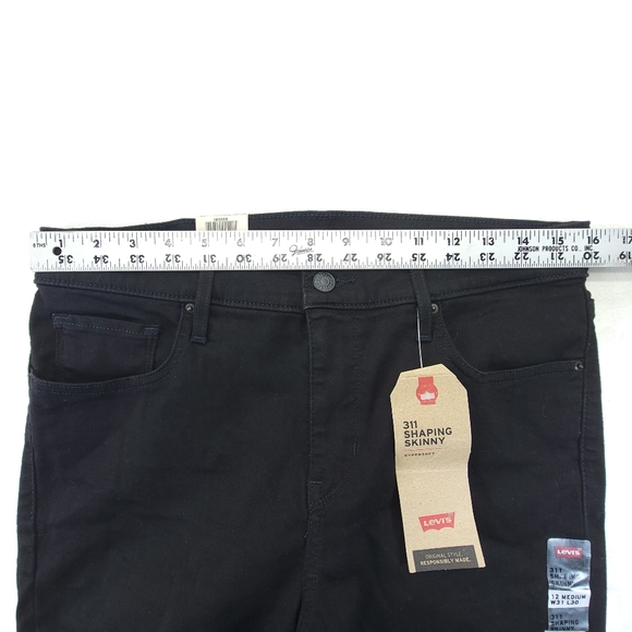 Levi's 311 Shaping Skinny Jeans Womens Size 31 BLACK NWT - Picture 8 of 10